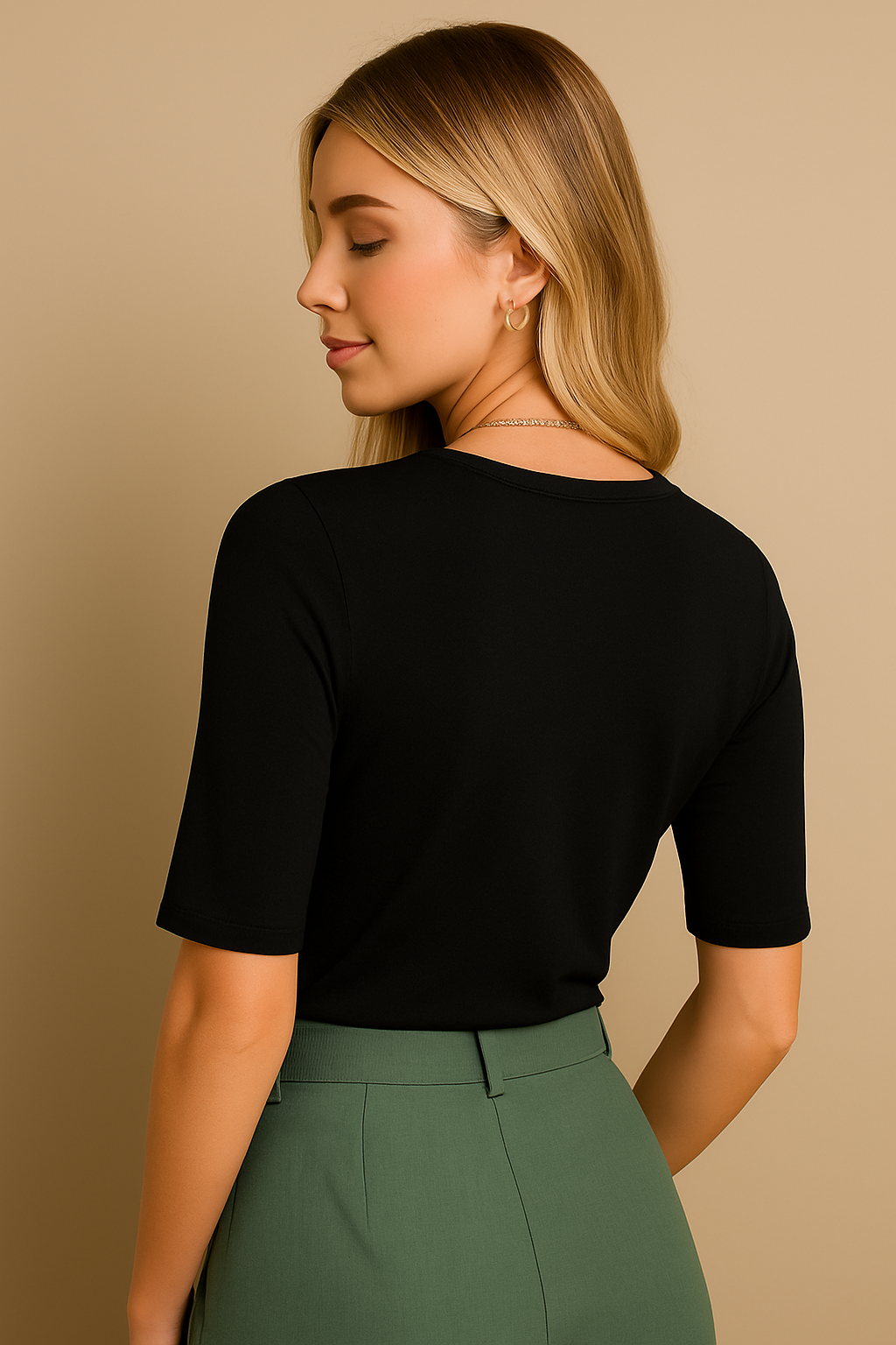 CAMISA ESSENTIAL BLACK MANGA LONGA