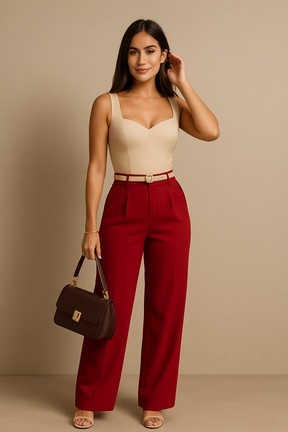 CONJUNTO ALFAIATARIA CHERRY